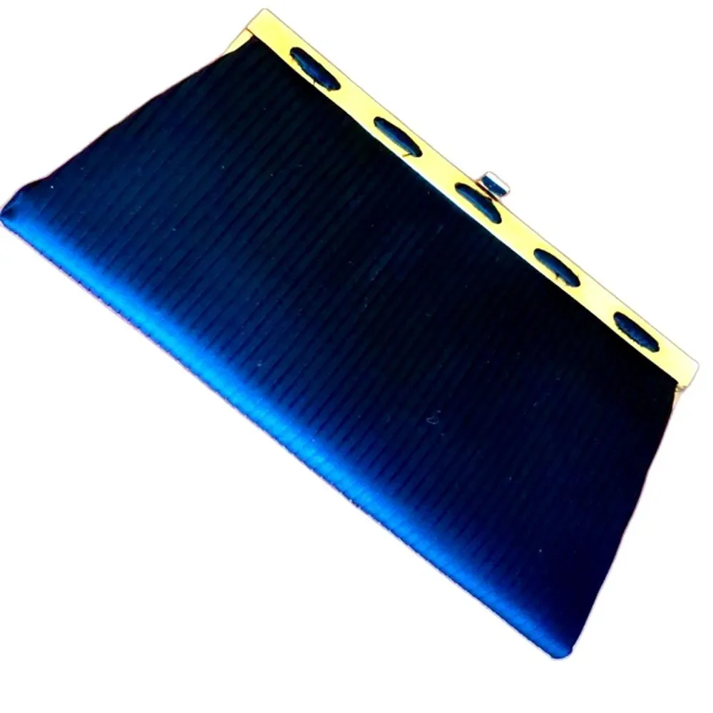Vintage Tano of Madrid Plissé Pleated Silk Clutch - 1950s Black Evening Bag